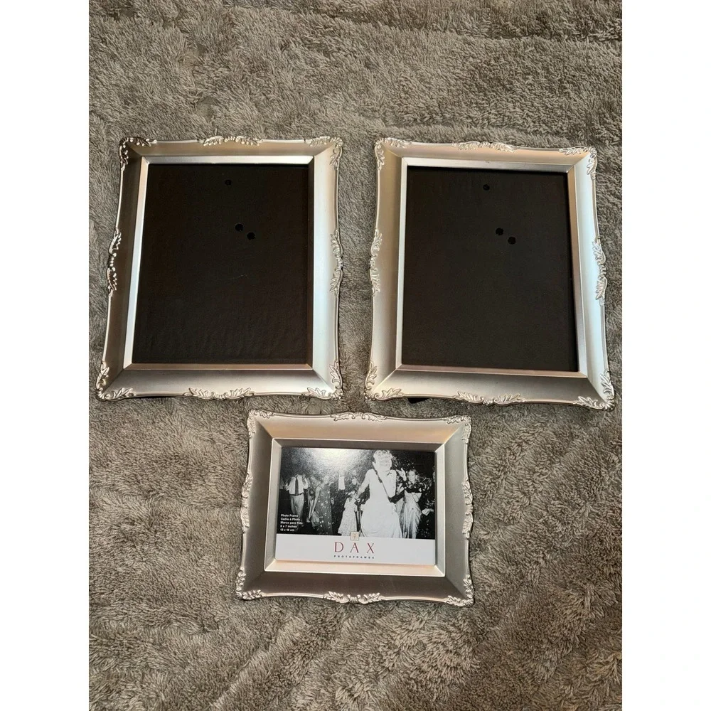 Dax Photoframes Set of 3 Ornate Silver Picture Frames